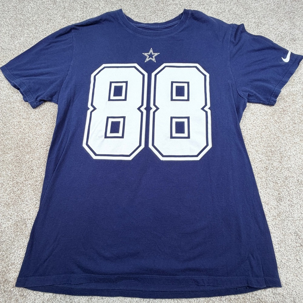 Nike Dallas Cowboys Dez Bryant 88 Navy Blue Athletic Cut T-Shirt Mens Large